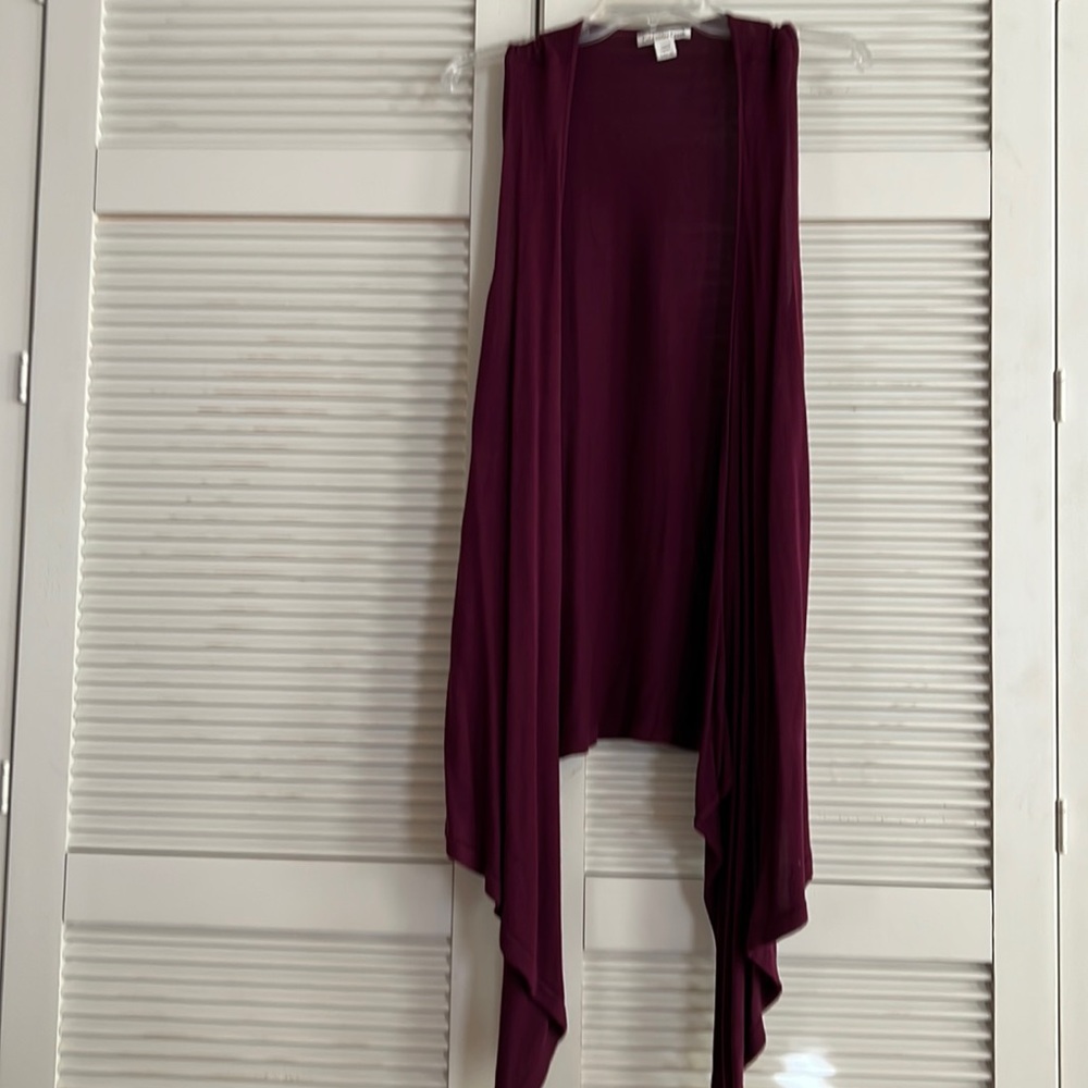 COLDWATER CREEK Long Waterfall Cardigan Sweater Vest